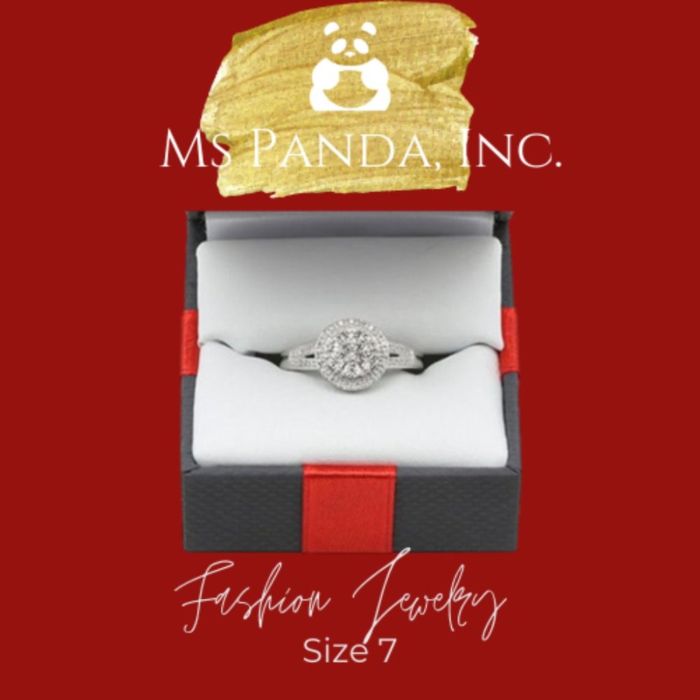 1/10 CT. T.W. Genuine Diamond Cluster Cocktail Rin